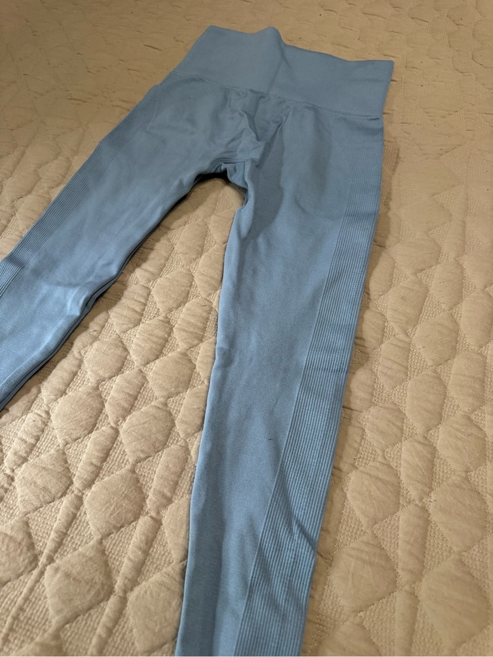 SET Active Women's Sky Blue Seamless High-Waist Leggings - Picture 4 of 7
